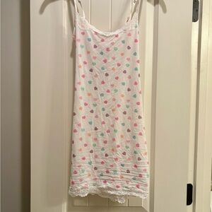 SKIMS White Chemise with Multicolor Hearts